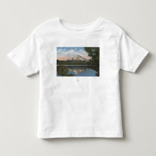 Camiseta Infantil Mt. Capa, Oregon - vista da montanha de perdido