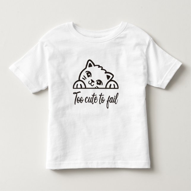Camiseta Infantil Muito fofo para falhar (Frente)