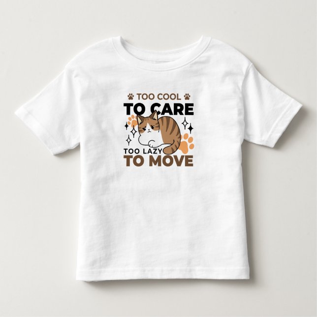 Camiseta Infantil Muito Legal para se importar, muito preguiçoso par (Frente)