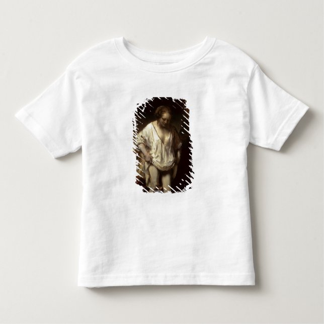 Camiseta Infantil Mulher Bathing em um Stream, 1654 (Frente)