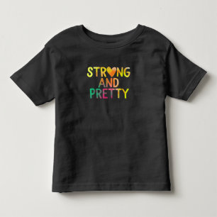 Camiseta Infantil Mulher Bonita e Forte Treino de Academia Fitness
