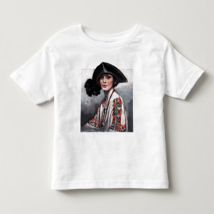 Camiseta Infantil Mulher na blusa bordada