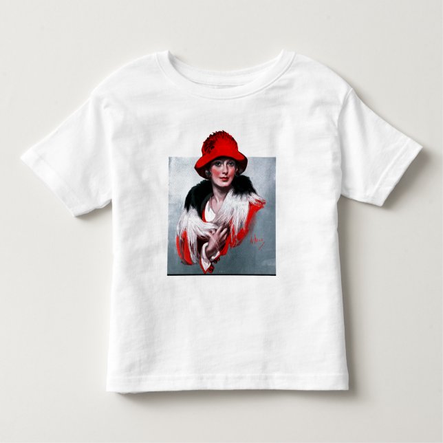 Camiseta Infantil Mulher no Chapéu Vermelho (Frente)