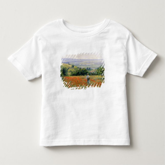 Camiseta Infantil Mulher num Campo de Pipoca (Frente)