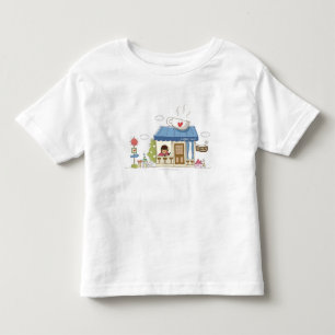 Camiseta Infantil Mulher num compro de café