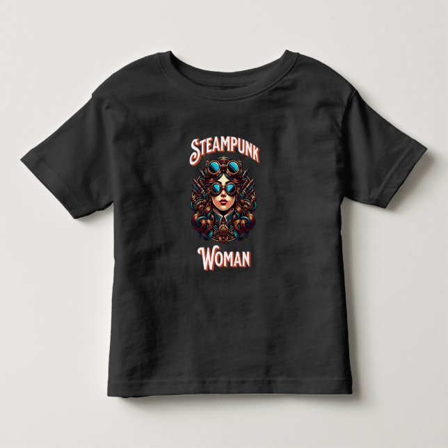 Camiseta Infantil Mulher Steampunk (Frente)