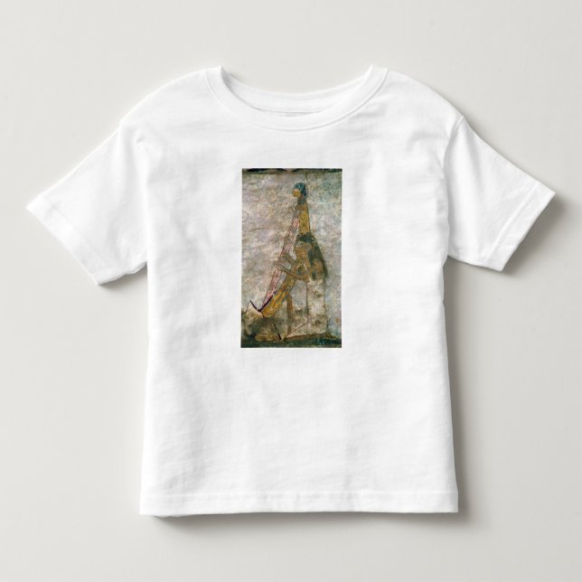 Camiseta Infantil Mulher tocando harpa arcaica (Frente)