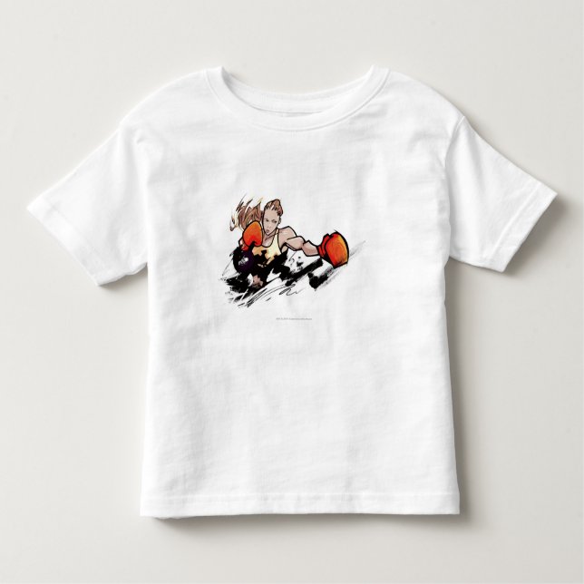 Camiseta Infantil Mulher vestindo luva de boxe (Frente)
