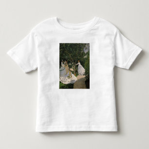 Camiseta Infantil Mulheres de Claude Monet no jardim, 1866