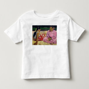 Camiseta Infantil Mulheres de Paul Gauguin de Tahiti, na praia,
