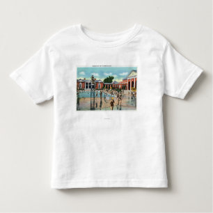Camiseta Infantil Multidões na piscina dos termas de Saratoga
