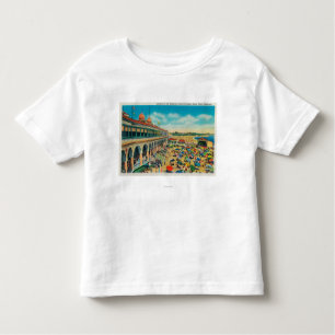 Camiseta Infantil Multidões na praia na frente do casino