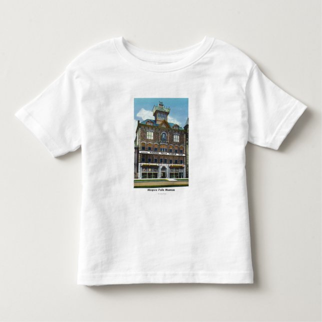 Camiseta Infantil Museu de Niagara Falls, opinião uma ninfa de água (Frente)