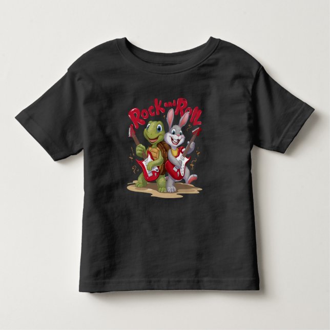 Camiseta Infantil Musical Réptil and Hare Rock Out Roll (Frente)