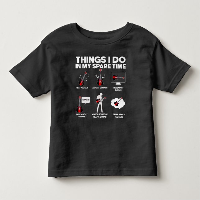 Camiseta Infantil Músico Guitarrista Viciado em Violão Músicas Music (Frente)