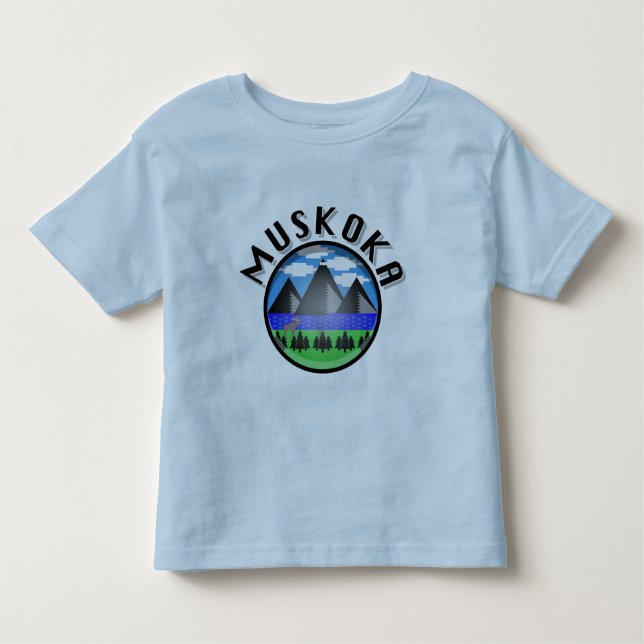 Camiseta Infantil Muskoka Design (Versão 2) - Toddler Fine Jersey T (Frente)