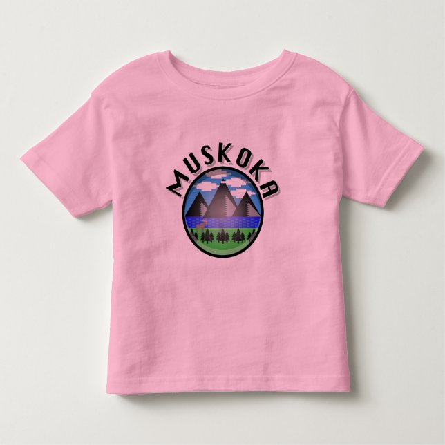 Camiseta Infantil Muskoka Design (Versão 2) - Toddler Fine Jersey T (Frente)