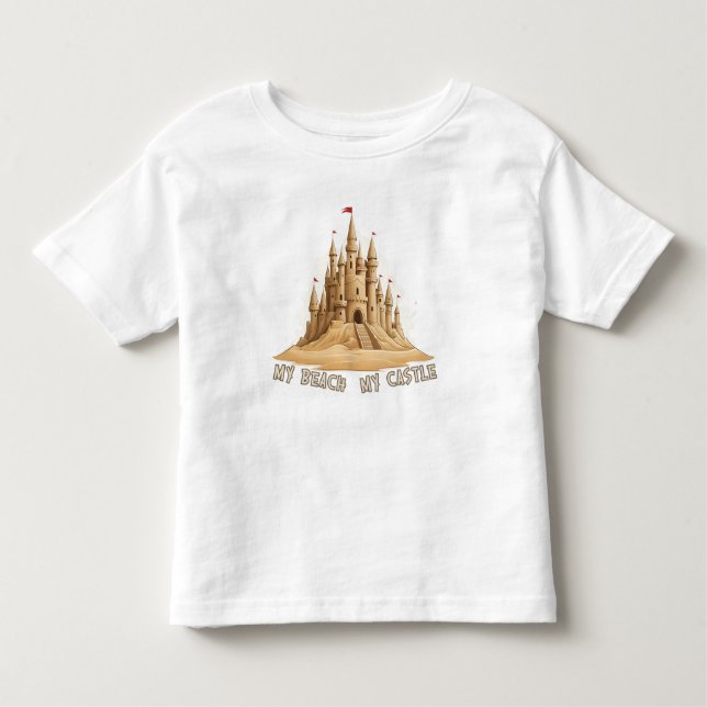 Camiseta Infantil My Beach, My Sandcastle (Frente)