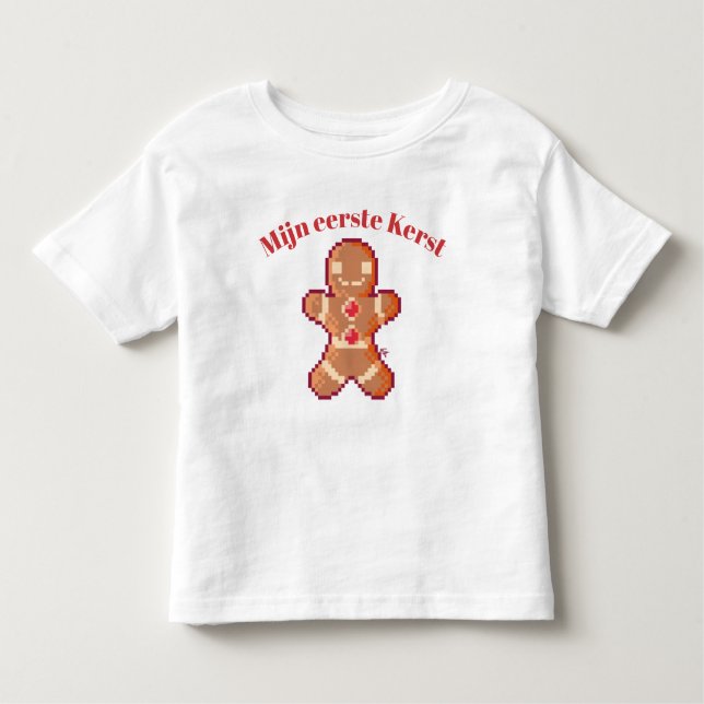 Camiseta Infantil My first Christmas pixel art, pixelart (Frente)
