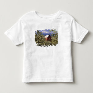 Camiseta Infantil N.A., EUA, Oregon, Condado de Hood River. Vermelho