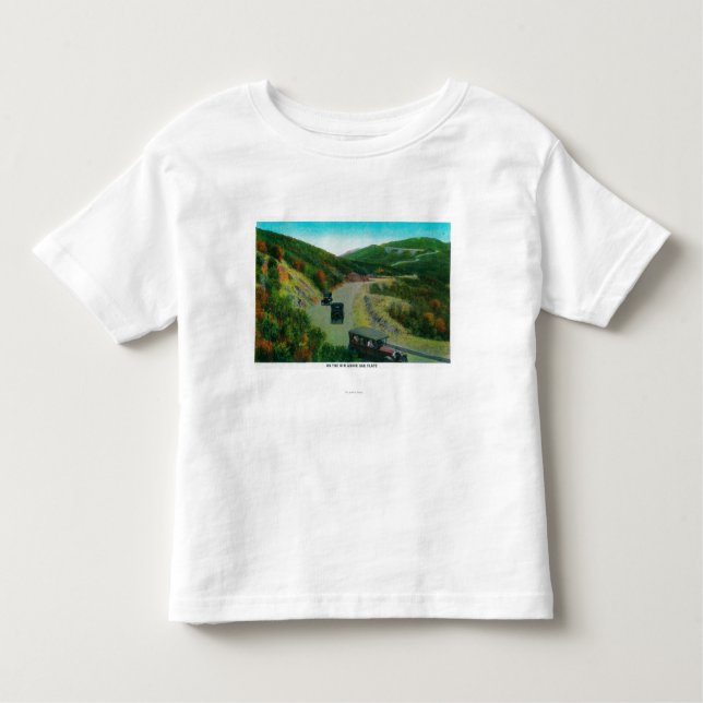 Camiseta Infantil Na borda acima da rota de FlatsRidge do carvalho, (Frente)