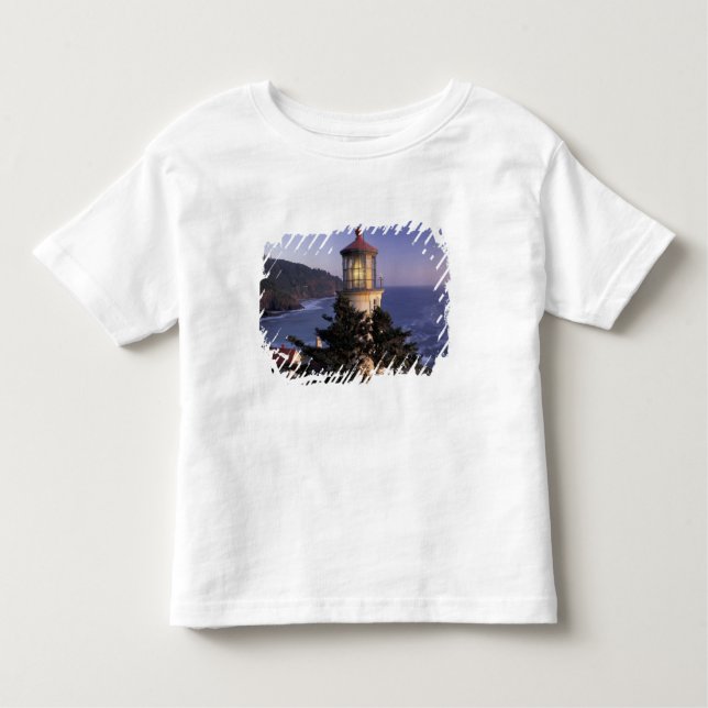 Camiseta Infantil NA, EUA, Oregon, Héeta Head Lighthouse, (Frente)
