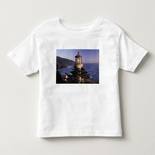 Camiseta Infantil NA, EUA, Oregon, Héeta Head Lighthouse, (Frente)