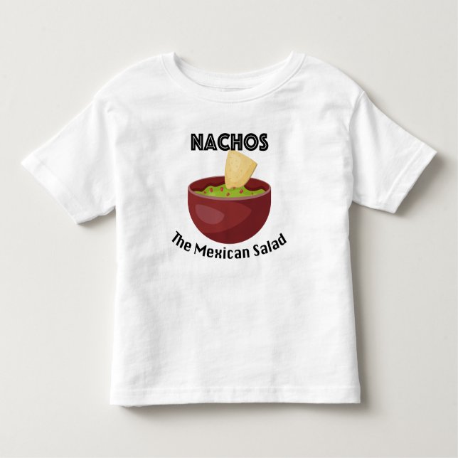 Camiseta Infantil Nachos, A Salada Mexicana - Toddler Fine Jersey T- (Frente)