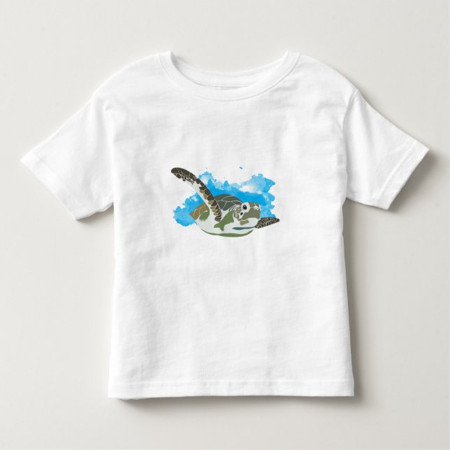 Camiseta Infantil Nadação de Tartaruga do Mar (Frente)