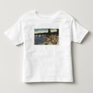 Camiseta Infantil Nadadores em banhar a praia da angra