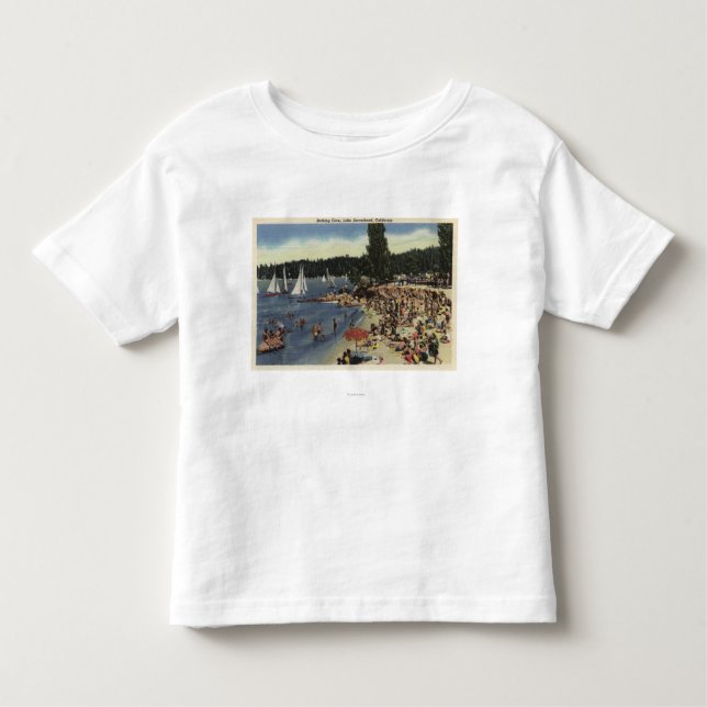 Camiseta Infantil Nadadores em banhar a praia da angra (Frente)