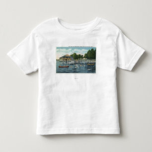 Camiseta Infantil Nadar na praia e no casino do ponto de Bemus