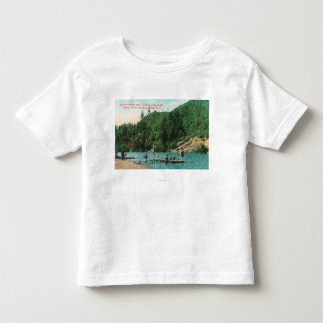 Camiseta Infantil Nadar perto da doca no rio do russo (Frente)