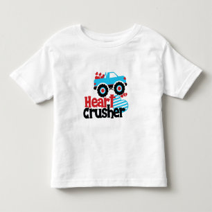 Camiseta Infantil Namorados de Cruzador do Coração de Caminhão Az
