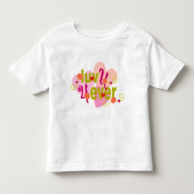 Camiseta Infantil Namorados Luv U 4 Ever (Frente)