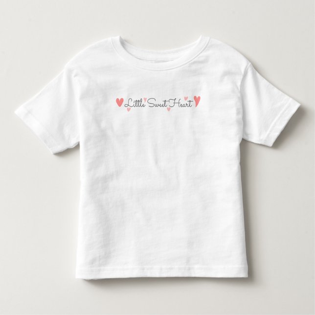 Camiseta Infantil Namorados Sweetheart Pink Peach Hearthday (Frente)