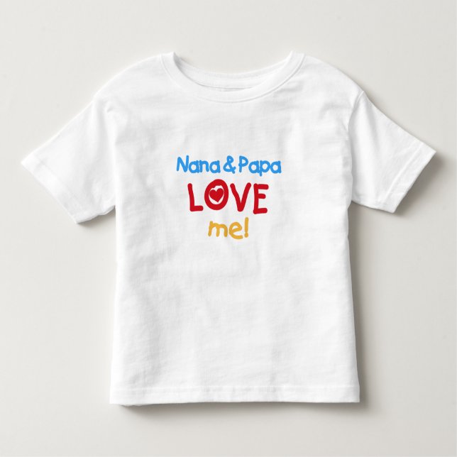 Camiseta Infantil Nana e papai me amam (Frente)