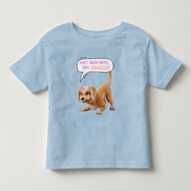 Camiseta Infantil Não Brinque com Esta Princesa (Frente)