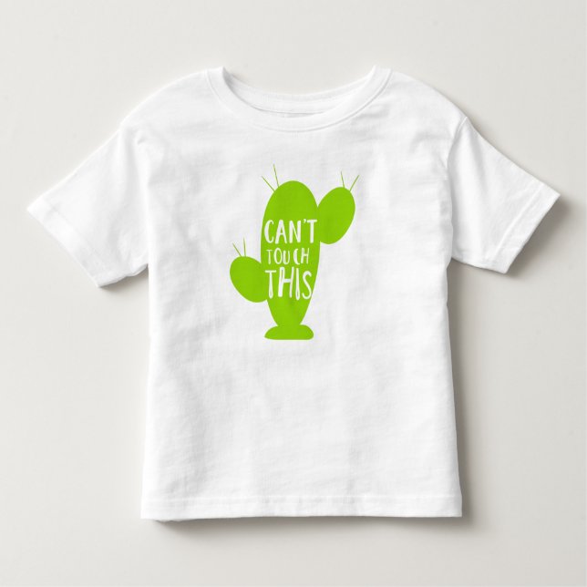 Camiseta Infantil Não dá para tocar nisso, Cactos, Cactus, Succulent (Frente)