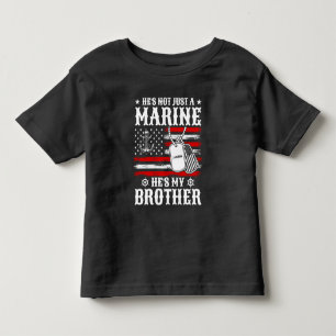 Camiseta Infantil Não É Apenas Um Fuzileiro É Meu Irmão Patriótico E