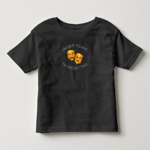 Camiseta Infantil Não estou gritando, estou projetando máscaras de a