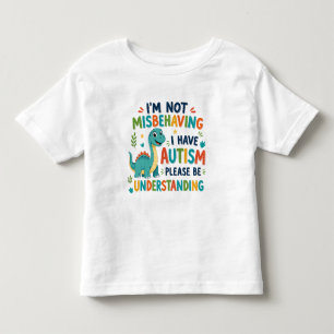 Camiseta Infantil Não estou me comportando mal, eu tenho autismo
