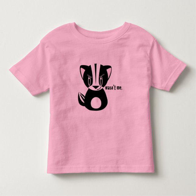 Camiseta Infantil "Não fui eu" Cartoon Skunk Tee (Frente)