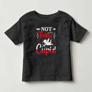 Camiseta Infantil Não Hoje Dia de os namorados Engraçado Cupido