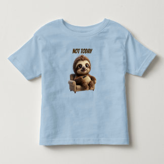 Camiseta Infantil Não Hoje Sloth Relaxado