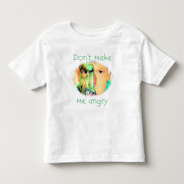 Camiseta Infantil "Não me faça" o t-shirt irritado (Frente)