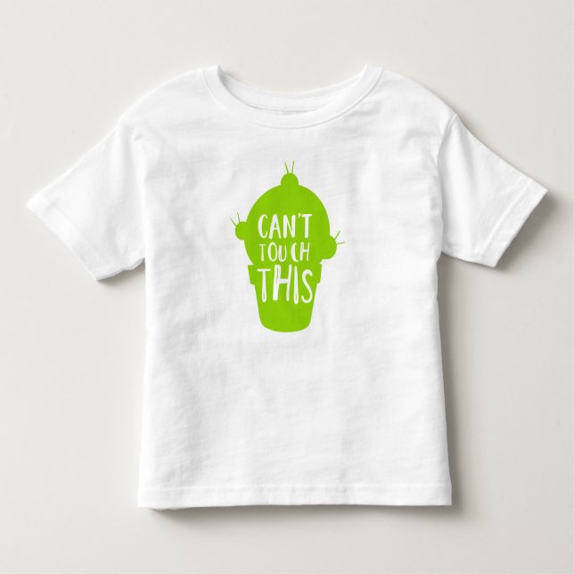 Camiseta Infantil Não posso tocar nisso, Cactus, Cactos, Succulent,  (Frente)