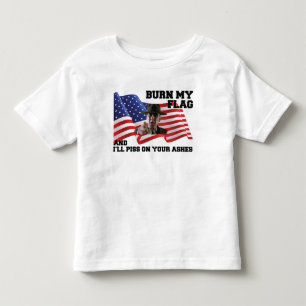 Camiseta Infantil Não queime minha bandeira