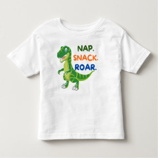 Camiseta Infantil Nap Snack Roar Dinosaur Toddler T-Shirt 
