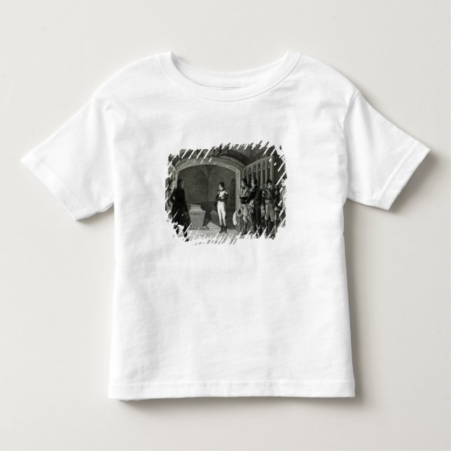Camiseta Infantil Napoleon que Meditating antes do túmulo (Frente)